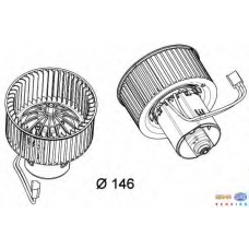 8EW 351 040-231 HELLA Вентилятор салона