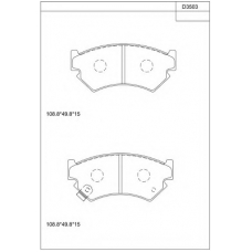 KD3503 ASIMCO Комплект тормозных колодок, дисковый тормоз