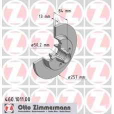 460.1011.00 ZIMMERMANN Тормозной диск