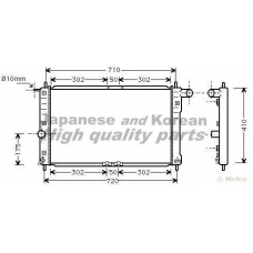 J210-01 ASHUKI Радиатор, охлаждение двигателя