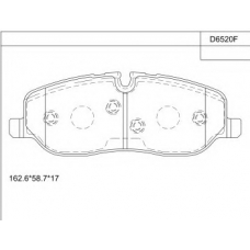 KD6520F ASIMCO Комплект тормозных колодок, дисковый тормоз