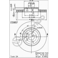 09.4939.21 BREMBO Тормозной диск