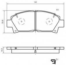 K638400 Vema Комплект тормозных колодок, дисковый тормоз