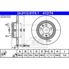 24.0112-0174.1 ATE Тормозной диск
