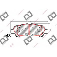 BP1650 DJ PARTS Комплект тормозных колодок, дисковый тормоз