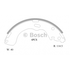 0 986 AB1 501 BOSCH Комплект тормозных колодок