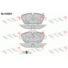 BL1938D4 FTE Комплект тормозных колодок, дисковый тормоз