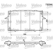 732344 VALEO Радиатор, охлаждение двигателя