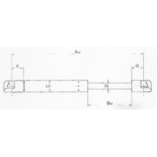 95 34 95-91 JOHNS Газовая пружина, крышка багажник