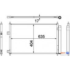 8FC 351 304-341 HELLA Конденсатор, кондиционер