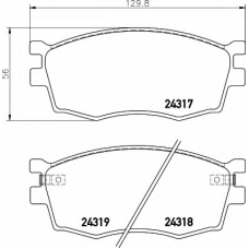 8DB 355 006-951 HELLA Комплект тормозных колодок, дисковый тормоз