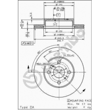 09.5703.10 BREMBO Тормозной диск