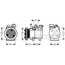 8200K259 VAN WEZEL Компрессор, кондиционер