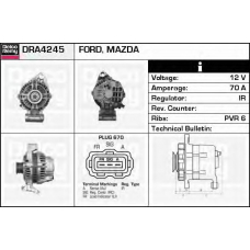 DRA4245 DELCO REMY Генератор