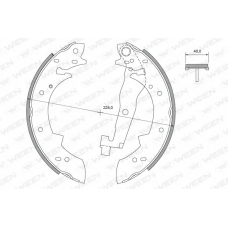 152-2288 WEEN Комплект тормозных колодок