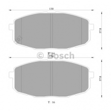 0 986 AB3 046 BOSCH Комплект тормозных колодок, дисковый тормоз