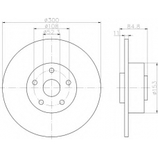 8DD 355 113-871 HELLA Тормозной диск