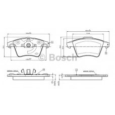 0 986 TB3 061 BOSCH Комплект тормозных колодок, дисковый тормоз