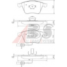 P 85 084 ABS Комплект тормозных колодок, дисковый тормоз