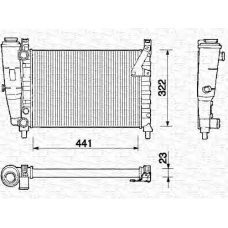 350213131000 MAGNETI MARELLI Радиатор, охлаждение двигателя