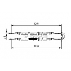 1 987 477 764 BOSCH Трос, стояночная тормозная система