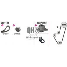 4114101919 Jp Group Водяной насос + комплект зубчатого ремня