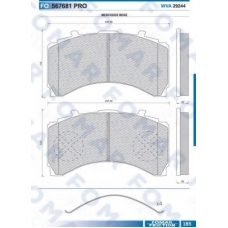FO 567681 FOMAR ROULUNDS Комплект тормозных колодок, дисковый тормоз