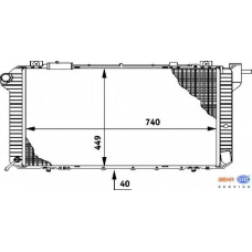 8MK 376 706-001 HELLA Радиатор, охлаждение двигателя