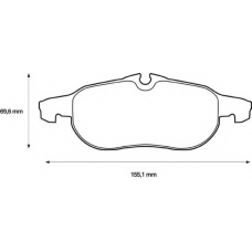 573089B BENDIX Комплект тормозных колодок, дисковый тормоз