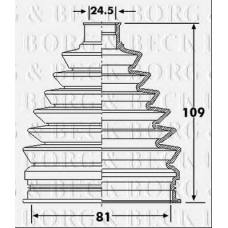 BCB6234 BORG & BECK Пыльник, приводной вал