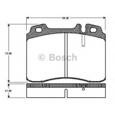 0 986 TB2 203 BOSCH Комплект тормозных колодок, дисковый тормоз