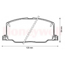 572256B BENDIX Комплект тормозных колодок, дисковый тормоз