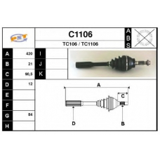 C1106 SNRA Приводной вал