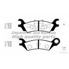 M072-01 ASHUKI Комплект тормозных колодок, дисковый тормоз