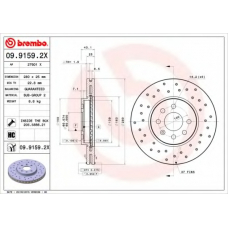 09.9159.2X BREMBO Тормозной диск