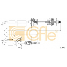 11.3063 COFLE Трос, управление сцеплением