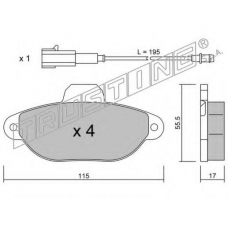 162.2 TRUSTING Комплект тормозных колодок, дисковый тормоз