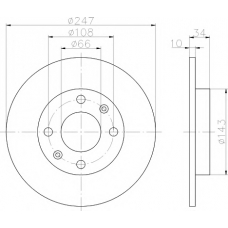 8DD 355 100-841 HELLA PAGID Тормозной диск