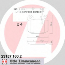 23157.160.2 ZIMMERMANN Комплект тормозных колодок, дисковый тормоз