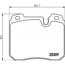 8DB 355 008-071 HELLA Комплект тормозных колодок, дисковый тормоз