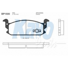 BP-1500 KAVO PARTS Комплект тормозных колодок, дисковый тормоз