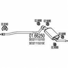 01.66250 MTS Глушитель выхлопных газов конечный
