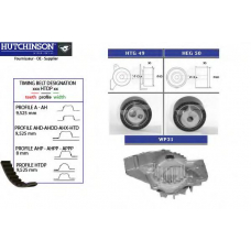 KH 70WP31 HUTCHINSON Водяной насос + комплект зубчатого ремня