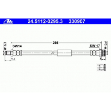 24.5112-0295.3 ATE Тормозной шланг