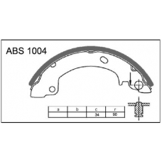 ABS1004 Allied Nippon Колодки барабанные