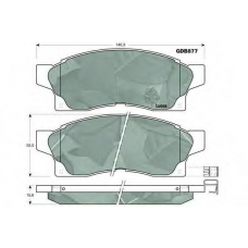GDB877 TRW Комплект тормозных колодок, дисковый тормоз