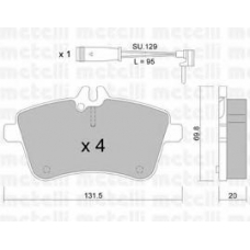 22-0647-0K METELLI Комплект тормозных колодок, дисковый тормоз