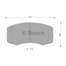 0 986 AB2 752 BOSCH Комплект тормозных колодок, дисковый тормоз