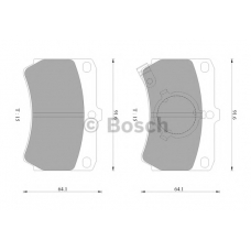 0 986 AB9 006 BOSCH Комплект тормозных колодок, дисковый тормоз