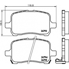 8DB 355 014-661 HELLA PAGID Комплект тормозных колодок, дисковый тормоз